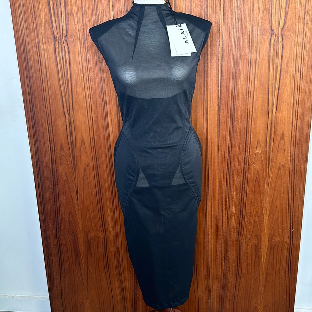 Alaia Tulle dress FR38 US6 black NWT